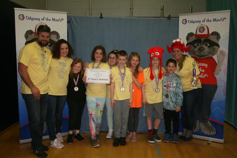 OM participants from Love Creek Elementary are (l-r) Joe Rineer, Amanda Hale, Alexis Cugno, Ainsley Rineer, Guiliana Gigilio, Jacub Pachut, June Hale, Garrett Vansant, Matthew Frisca and Rebecca Vansant.